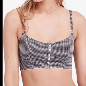 NWT Free People black gingham bralette